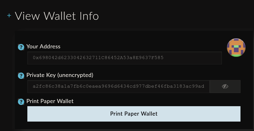 Generated Private Keys Of Etherium